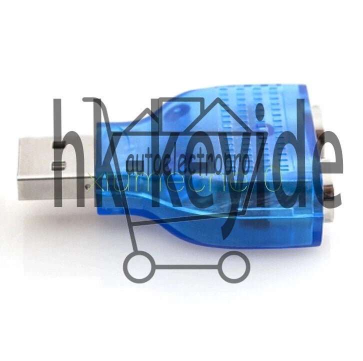1PCS For PS/2 Mouse Keyboard USB To Dual 2 PS2 PS/2 Converter Adapter Blue