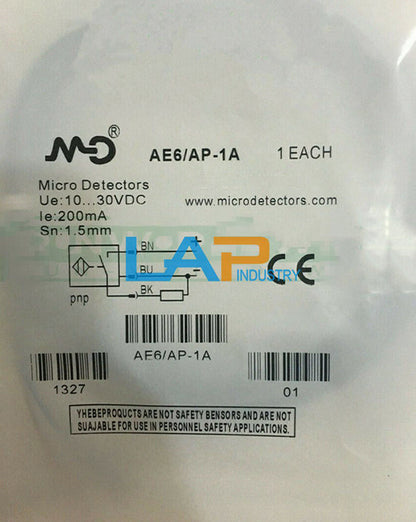 New 1PCS Micro Detectors AE6-AP-1A 10-30VDC 200mA 1.5mm Proximity Switch - ELECTRONIX