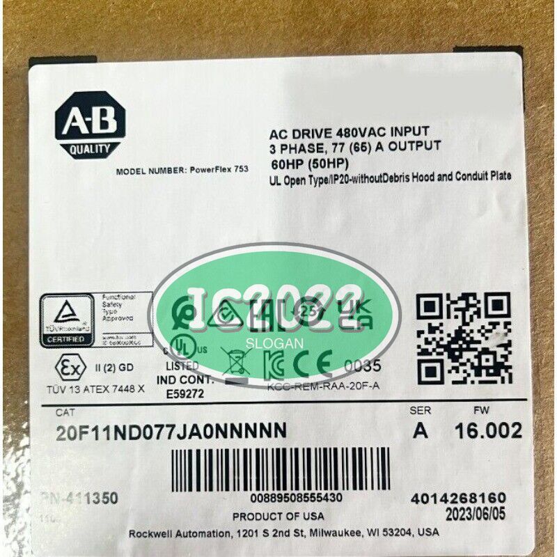Allen Bradley PowerFlex 753 AC Drive | High-Efficiency Motor Controller | 750W AC Induction Motor Controller - ALLEN BRADLEY