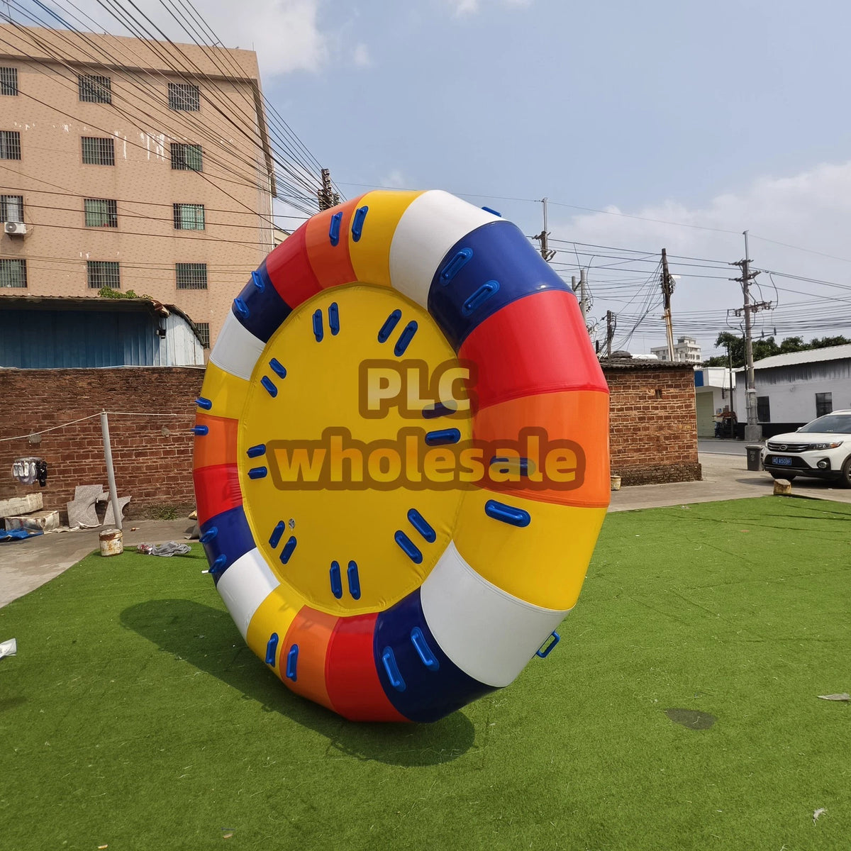 1PC HOT 10ft Inflatable Spinning UFO Disco Boat Towable Tube for Water Games