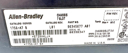 used Allen-Bradley 1756-A7 PLC Chassis - ALLEN-BRADLEY