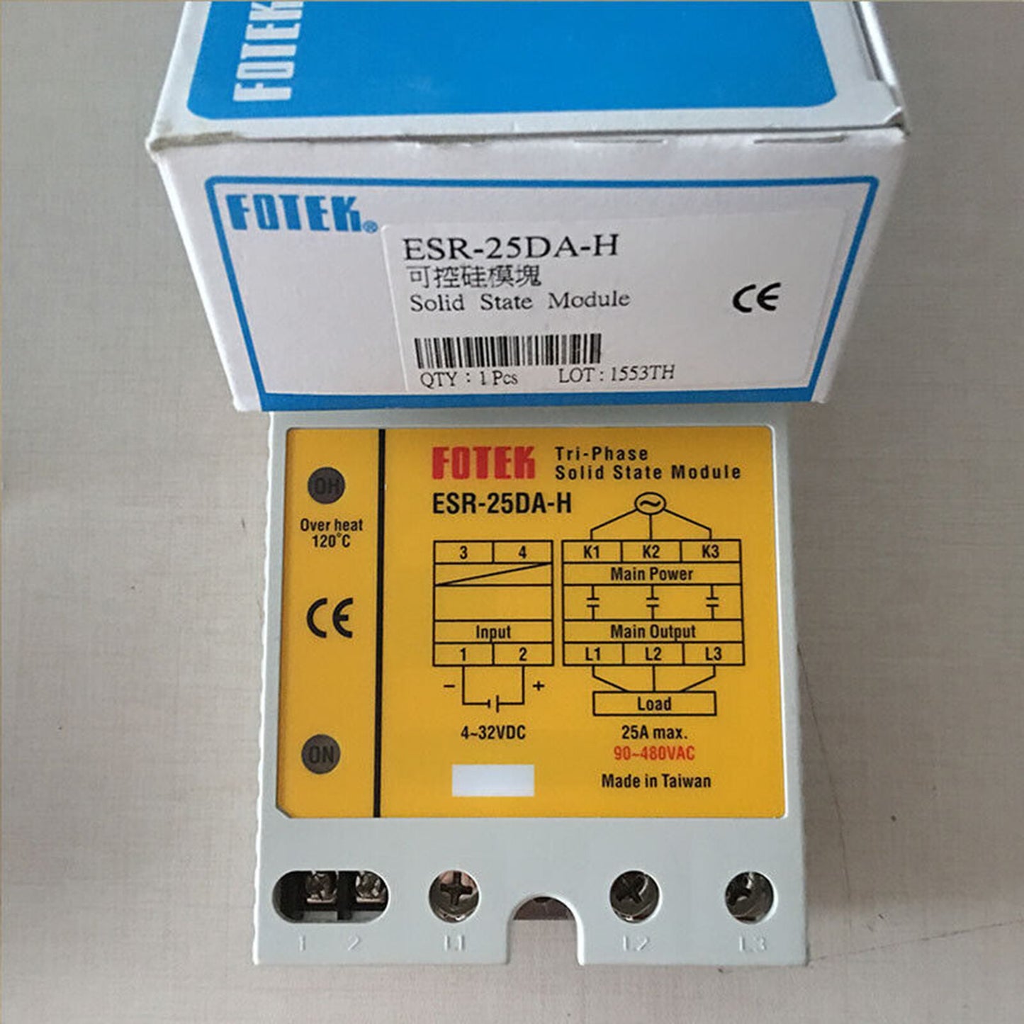 new One For FOTEK ESR-25DA-H Solid State Relay