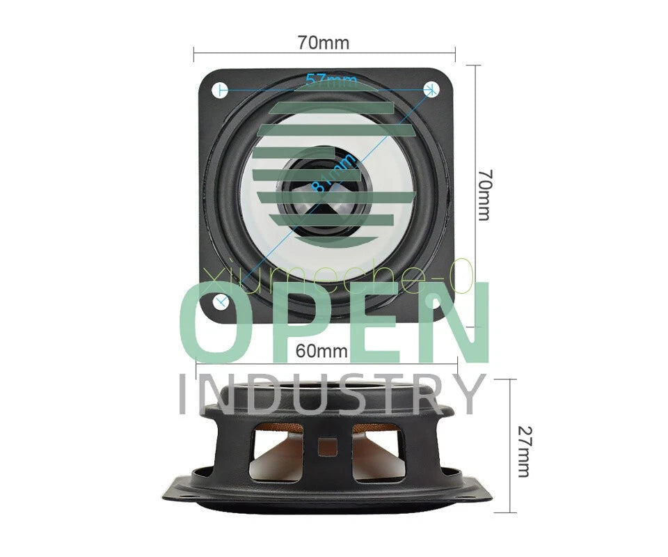 2Pcs 70mm 2.75 Inch Bass Passive Radiator Audio Speaker Auxiliary Woofer