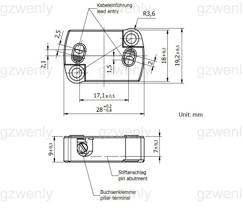 1pc  lampholder lamp-socket BENDER + WIRTH B&W 875 G6.35 GY6.35 GZ6.35