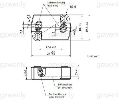 1pc  lampholder lamp-socket BENDER + WIRTH B&W 875 G6.35 GY6.35 GZ6.35
