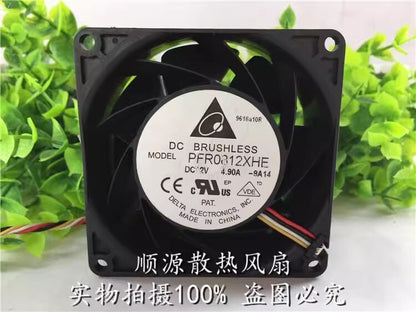Delta PFR0812XHE DC12V 4.90A 8038 4-Wire Silent Cooling Fan