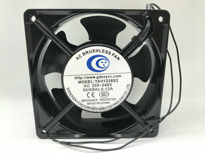 1pcs  YAH1238S2 12038 220-240V 50-60HZ 0.12A cabinet chassis fan