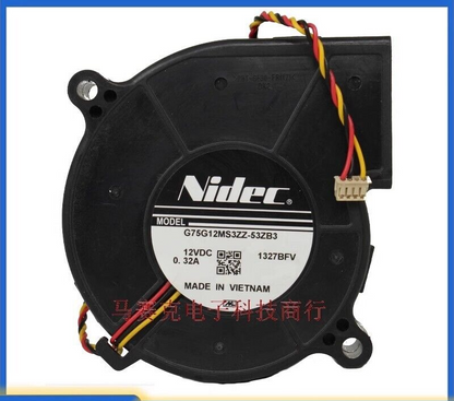 NIDEC G75G12MS3ZZ-53ZB3 7520 DC12V 0.32A 7.5CM Case Turbo Blower