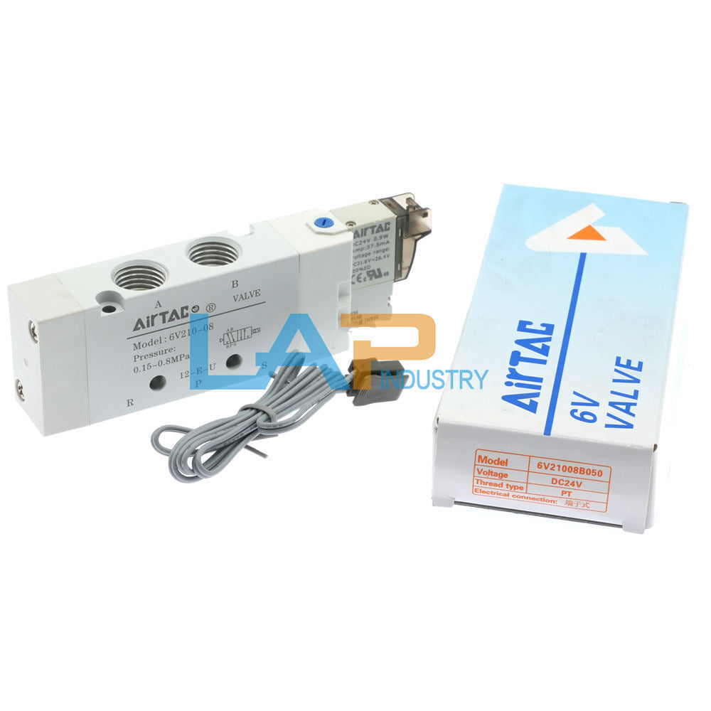 AirTAC 6V21008B050 Solenoid Valve - 24V Electric Actuator - AIRTAC