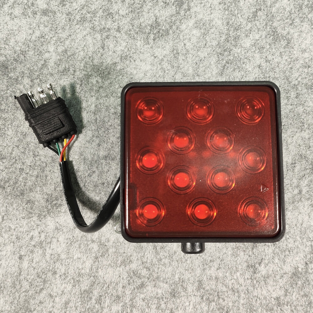 12 LED Tow Rear Tail Stop Brake Light 12V 2" Trailer Hitch Cover Light