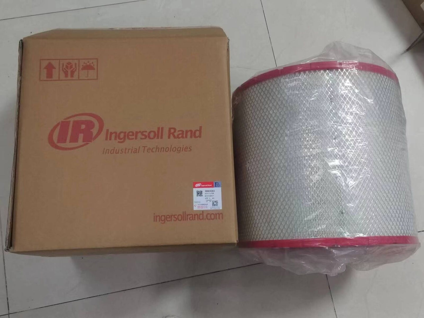 new Air cleaner 39903265 Ingersoll Rand 250 compressor filter maintenance - INGERSOLL RAND