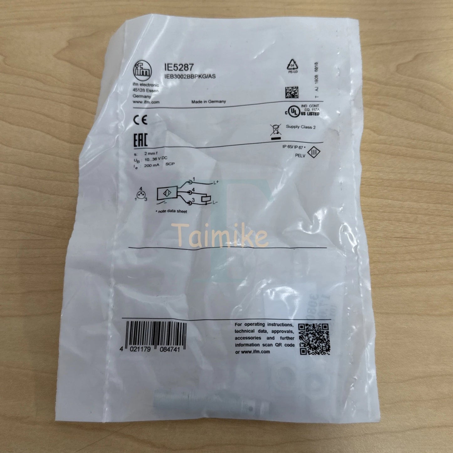 ! IFM IE5287 Inductive Proximity Sensor IEB3002BBPKG/AS