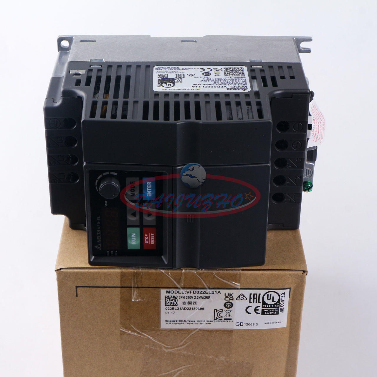 One Delta Inverter VFD Drive VFD022EL21A 1Phase 220V 2.2KW 3HP 0.1-600V - DELTA