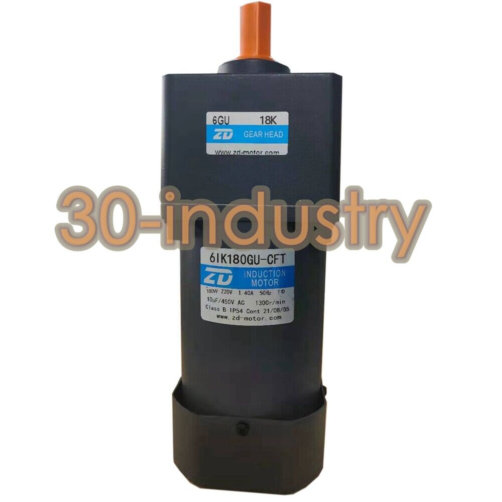 1PCS New For ZD 180W Gear motor Motor 6IK180GU-CFT/6GU18K 220V 1.40A - KOEED
