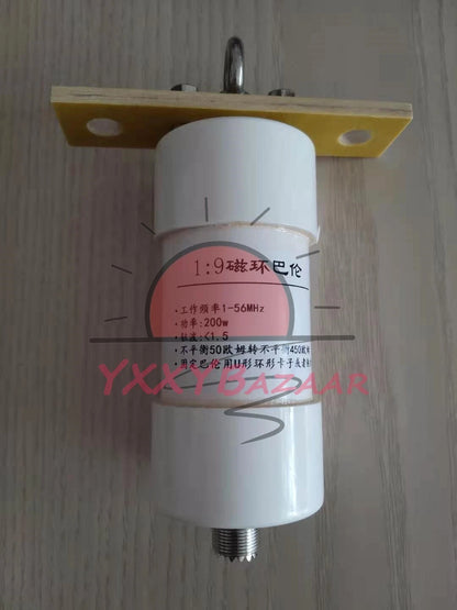 1:9 Ratio Balun 1-56MHz 200W 50 Ohm to 450 Ohms Shortwave HAM Antenna Balun SSB