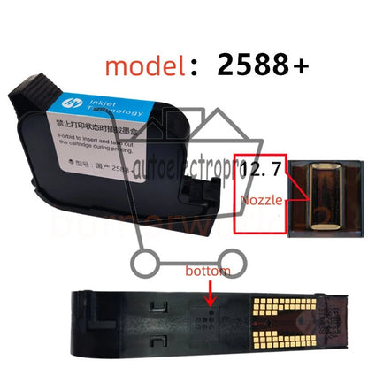 2588 2588+ 2588+M 12.7mm Quick-drying Ink Cartridge for Handheld Inkjet Printer