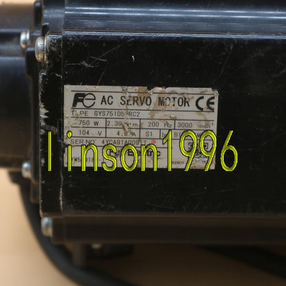 Used 1PCS Fuji AC Servo Motor GYS751D5-RC2 Fully Tested Model GYS751D5-RC2 - FUJI