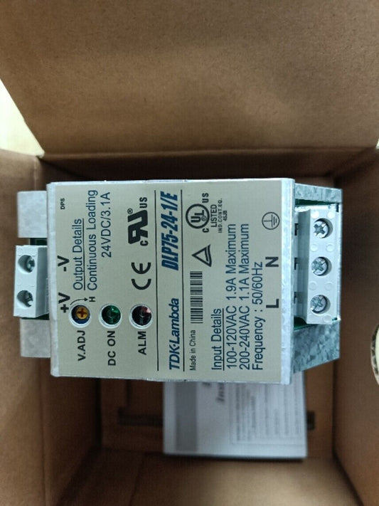 new 1pcs DLP75-24-1/E TDK-LAMBDA DIN Guide Rail Installation Power Supply 75W 24V - TDK-LAMBDA