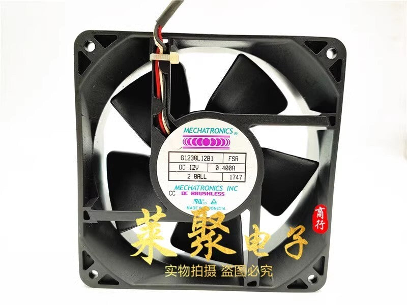 MECHATRONICS G123BL12B1 12038 DC12V 0.40A 12CM 3-Wire Cooling Fan