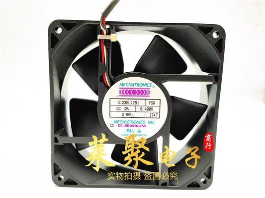 MECHATRONICS G123BL12B1 12038 DC12V 0.40A 12CM 3-Wire Cooling Fan
