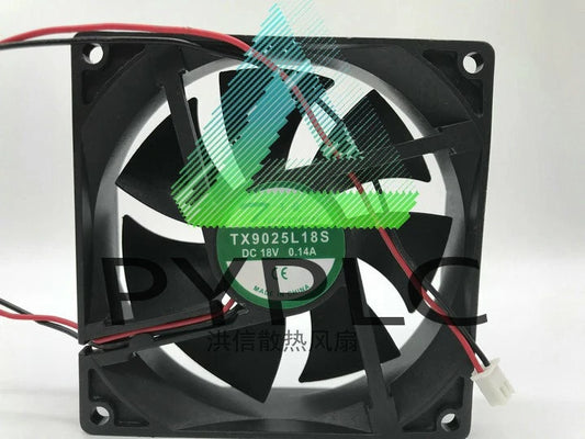 1 PCS Tianxuan Cooling Fan TX9025L18S DC 18V 0.14A 90*90*25mm 2 Pin cooling fan