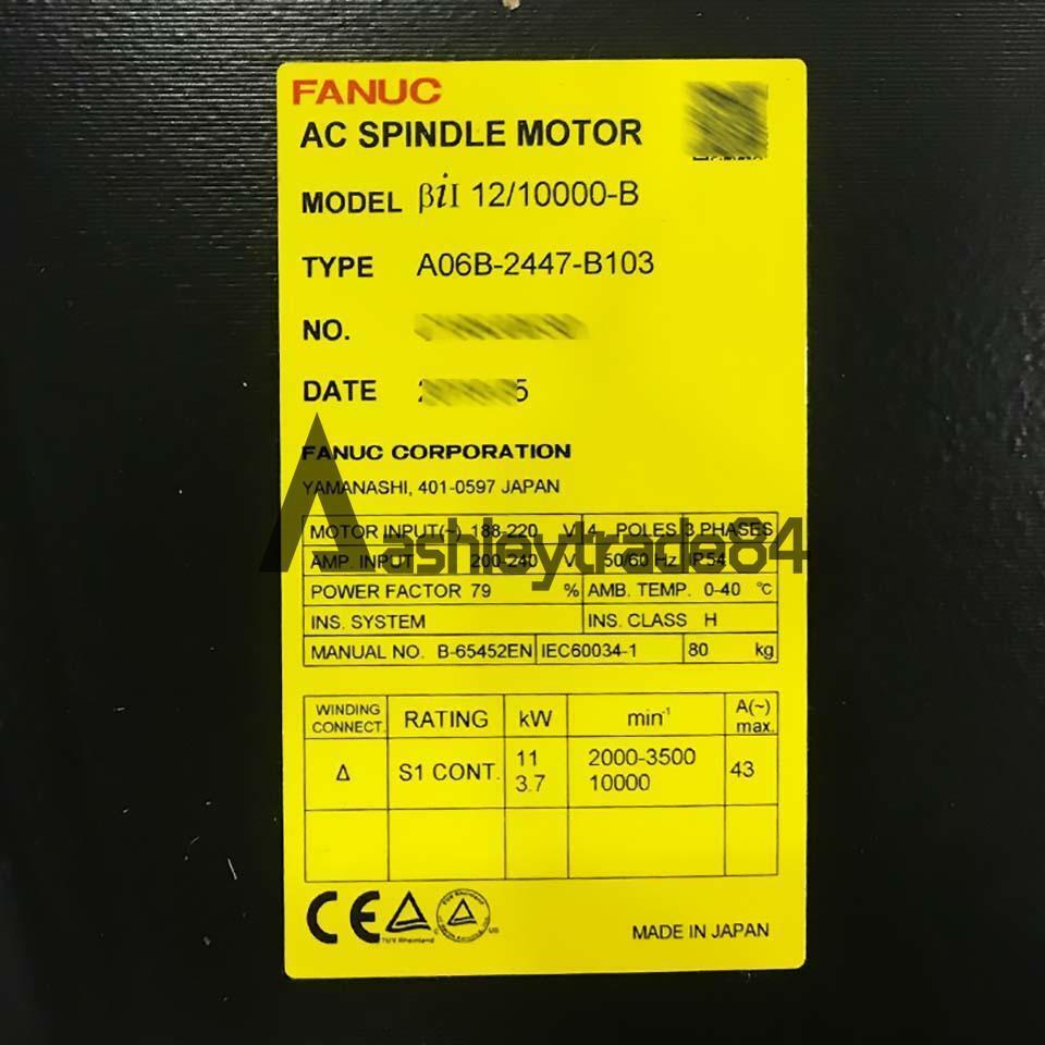 new 1PCS  FANUC Spindle motor A06B-2447-B103