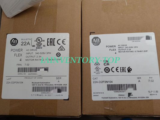 Allen-Bradley 22A-D2P3N104 with 2-Year - ALLEN-BRADLEY
