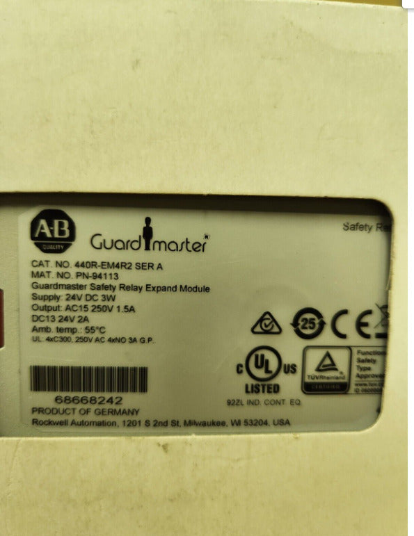 Allen-Bradley 440R-EM4R2 Safety Relay for industrial monitoring and protection - ALLEN-BRADLEY