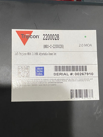 Trijicon MRO® 2.0 MOA Green Dot Sight with two mounts