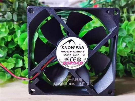 new SNOWFAN YY9225H24B 24V 0.25A 2-Wire Double Ball Bearing Cooling Fan - SNOWFAN
