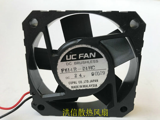 1pcs UC FAN F614R-24 HC DC24V 2-wire 6CM 60*15MM Inverter Cooling Fan