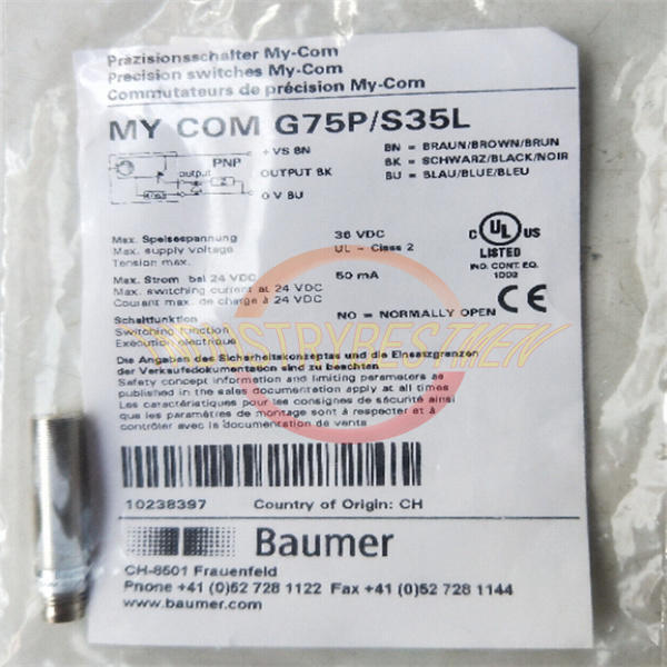 Precision Proximity Switch MY COM G75P/S35L - BAUMER