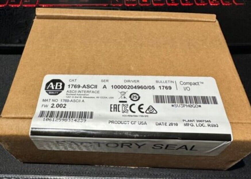 NEW 1769-ASCII SER A ALLEN BRADLEY CompactLogix ASCII Interface Module 1PC - ALLEN BRADLEY