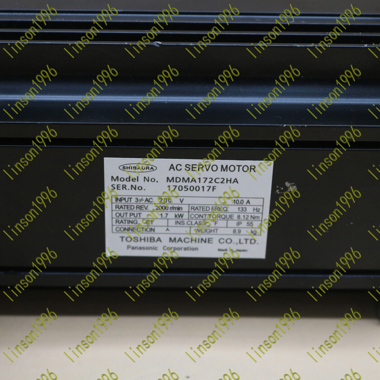 Used 1 Unit TSB MDMA172C2HA AC Servo Motor Tested - TSB