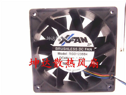 1pcs XFAN RGD1238B4 48V 1.30A 12038 12cm industrial computer fan