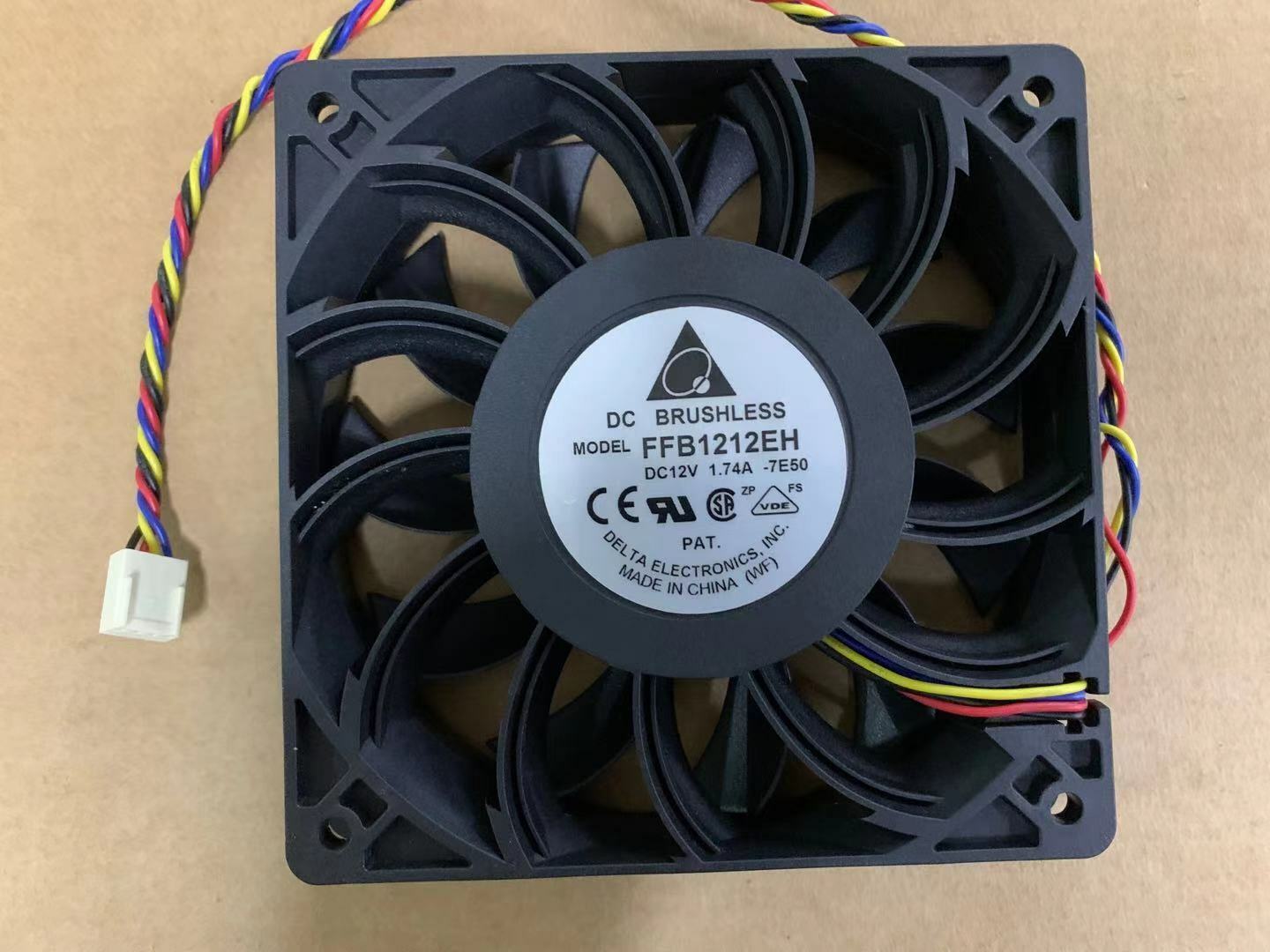 new DELTA FFB1212EH 12025 12V 1.74A 4000RPM 120X120X25MM Double Ball Fan 4-wire