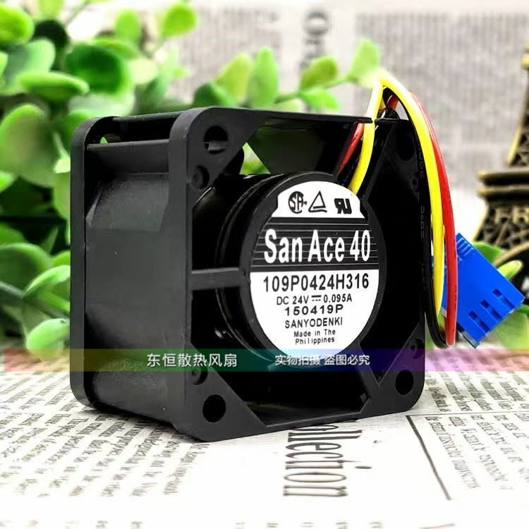 new 1PC Sanyo FAN 109P0424H316 DC 24V 0.095A 40*40*28MM 3-Pin