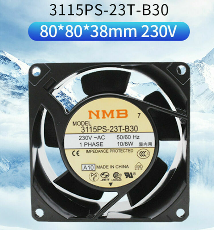 new 3115PS-23T-B30 8CM 8038 220V 8W High Temperature Resistant AC Fan - TECHPROELECTRONICS