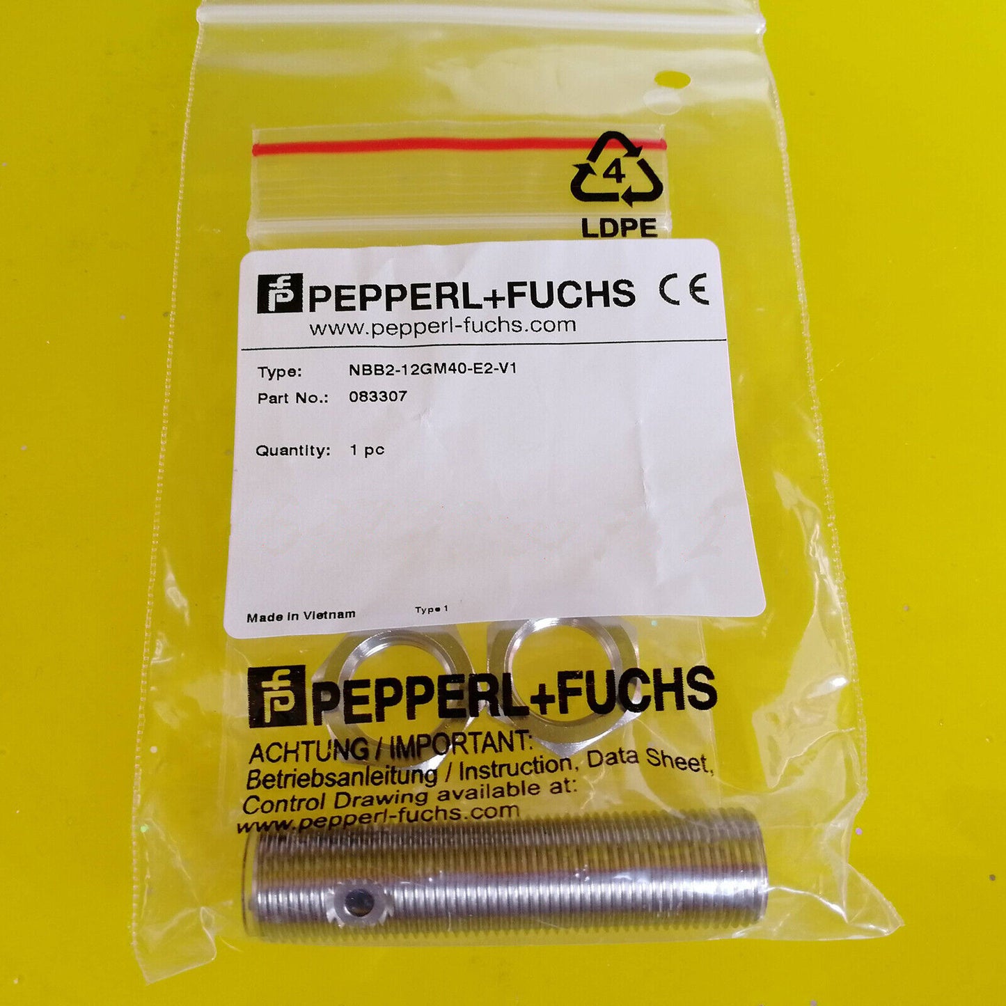 Pepperl+Fuchs NBB2-12GM40-E2-V1 - PEPPERL+FUCHS
