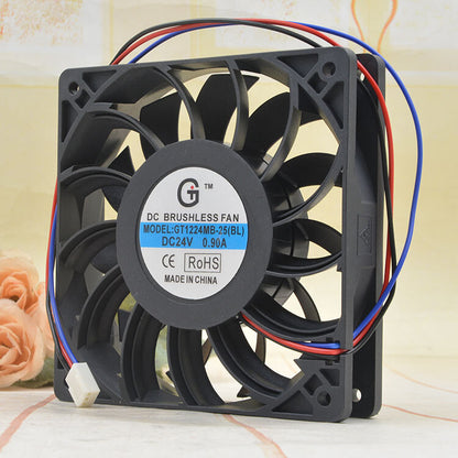 1pcs GT1224MB-25BL 12CM 0.90A 12025 24v inverter large air volume fan