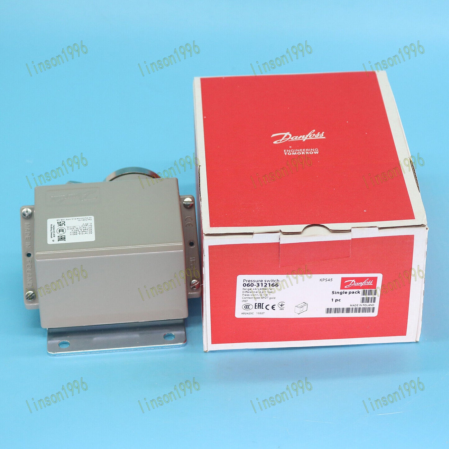 1PC Danfoss Pressure Switch KPS45 060-312166 - DANFOSS