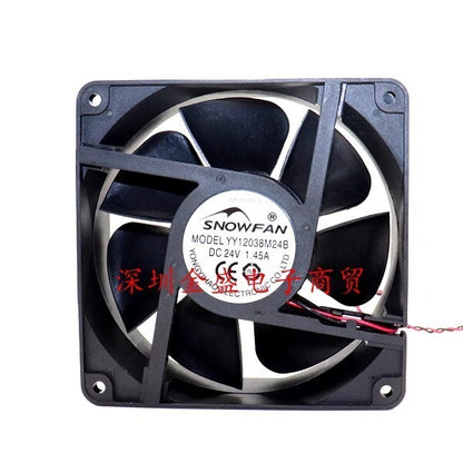 SNOWFAN YY12038M24B 12038 DC24V 1.45A 12CM 2-wire inverter cooling fan