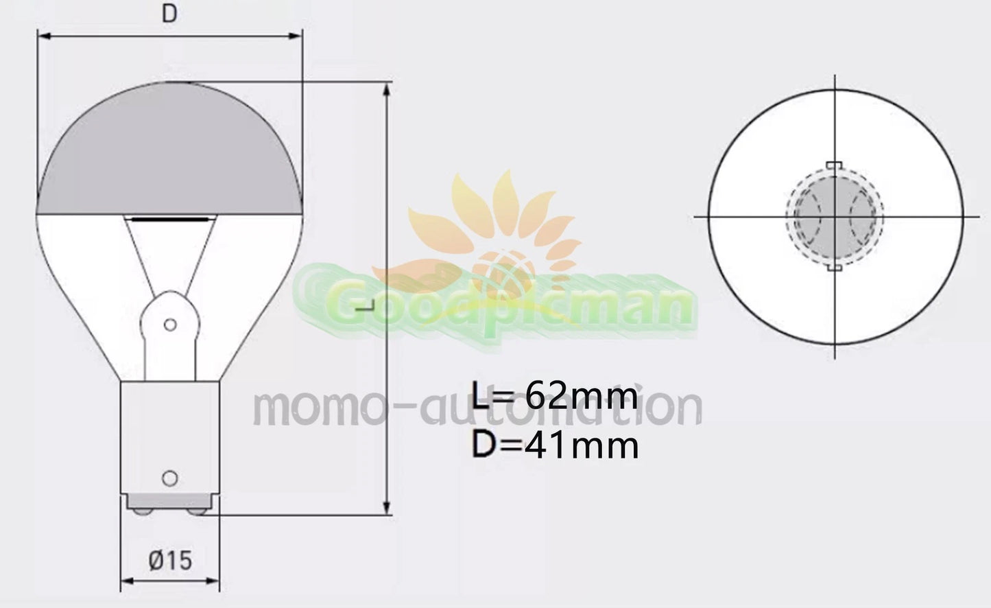 10pcs for 3 Holes Shadowless Lamp WY24V25W BA15D 24V25W 500H Bulb