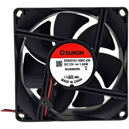SUNON EF80251S1-1000C-A99 8025 DC12V 1.66W 3200RPM 2-Wire Cooling Fan