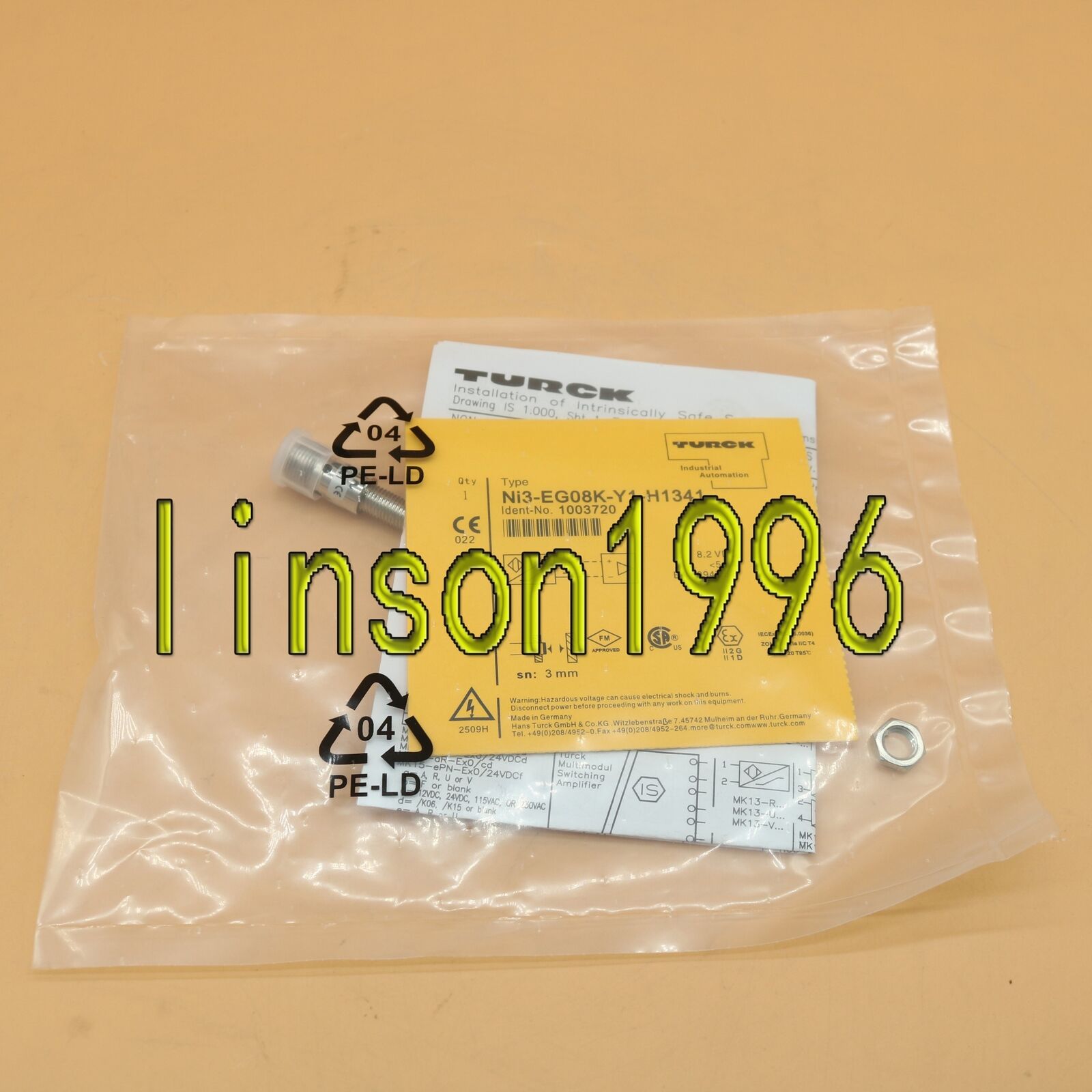 Turck Proximity Switch NI3-EG08K-Y1-H1341 - TURCK