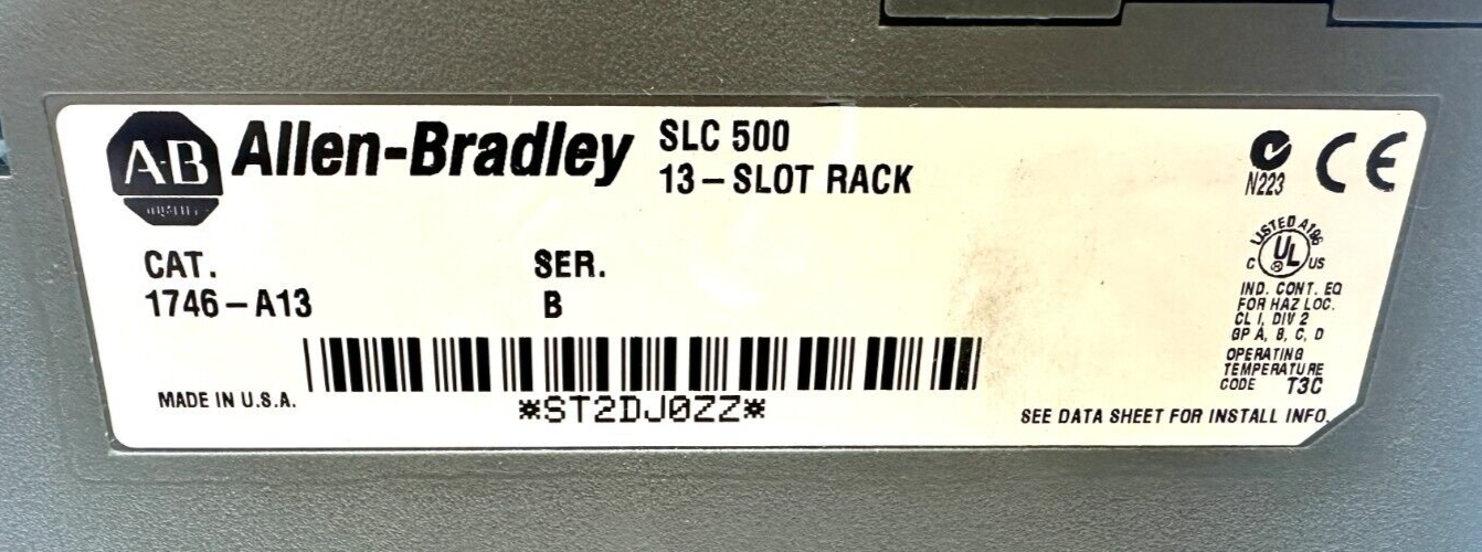used Allen Bradley 1746-A13 PLC Rack - ALLEN BRADLEY
