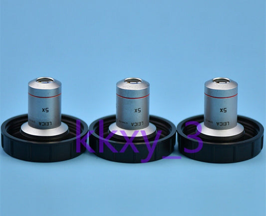 used LEICA N PLAN microscope objective lens 5x/0.12 inspected - LEICA