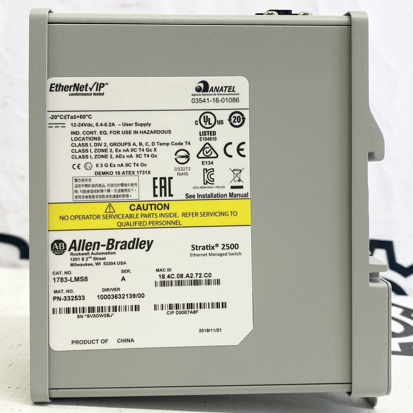 Ace Your Automation with Allen Bradley 1783-LMS8 EtherNet IP Switch - Reliable IP Switching for Industrial Applications - ALLEN BRADLEY