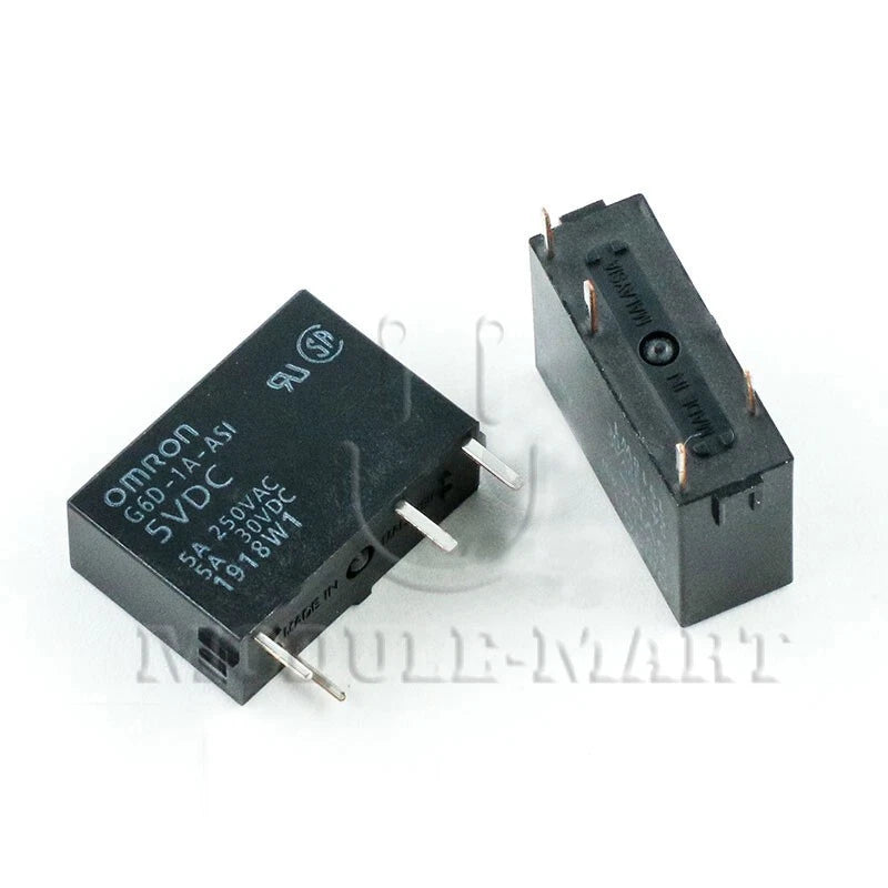 10Pcs Omron G6D-1A-ASI-5VDC Power Relay 4 Pins