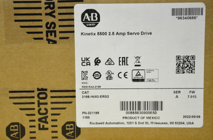 1PCS Sealed Allen Bradley 2198-H003-ERS2 A Kinetix 5500 2.5A Servo Drive - ALLEN BRADLEY